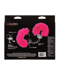 California Exotic Novelties Ultra Fluffy Furry Cuffs - Pink - Image 2