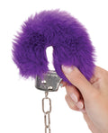 California Exotic Novelties Ultra Fluffy Furry Cuffs - Purple - Image 4
