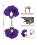 California Exotic Novelties Ultra Fluffy Furry Cuffs - Purple - Image 5