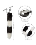 Running Wild Running Wild Black & White Tail Metallic Anal Probe - Image 3