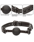 Nocturnal Nocturnal Collection Silicone Ball Gag - Black - Image 3