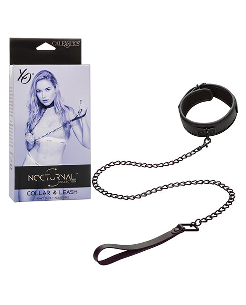 Nocturnal Nocturnal Collection Detachable Collar & Leash - Black