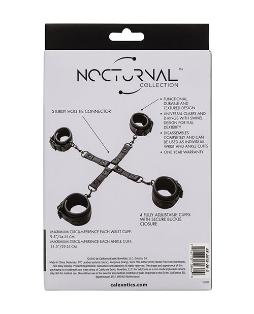 Nocturnal Nocturnal Collection Adjustable Hog Tie - Black