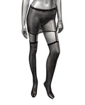 Radiance Radiance One Piece Garter Skirt w/Thigh Highs - Black O/S - Image 2