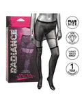 Radiance Radiance One Piece Garter Skirt w/Thigh Highs - Black Plus Size - Image 2