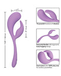 Elle Elle Liquid Silicone Dual Flicker - Purple - Image 5