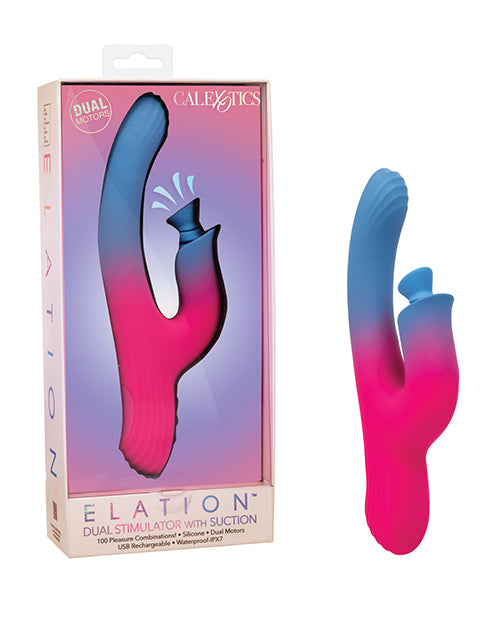 Elation Elation Dual Stimulator w/Suction - Blue/Pink