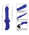 Overdrive Overdrive Ridged Shaft Remote Control Sex Machine - Blue - Image 5