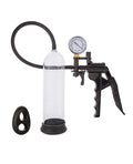 Peak Peak Magnified Gauged Penis Pump System w/Cock & Ball Ring - Black
