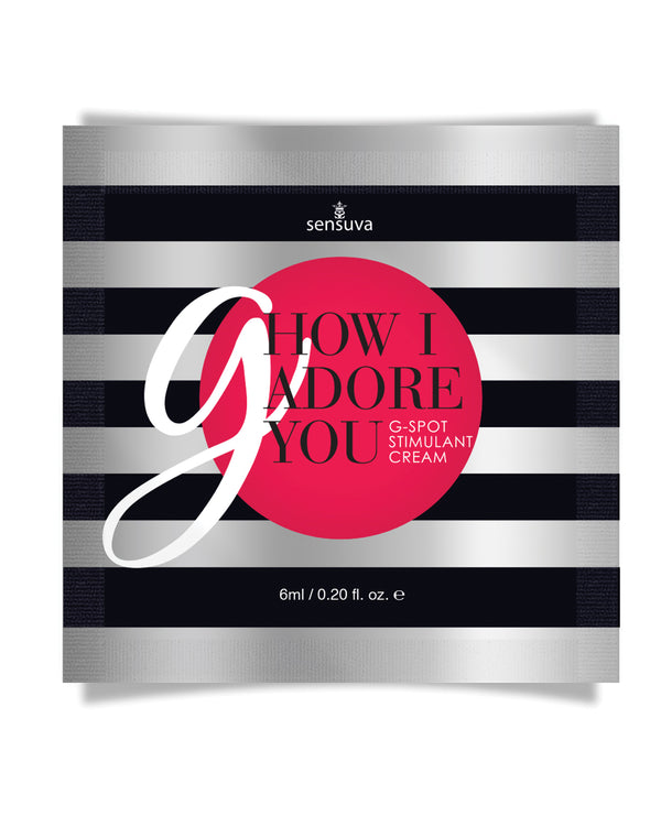 Sensuva G How I Adore You G-Spot Enhancement Cream - 6 ml Single Use Pillow Packet