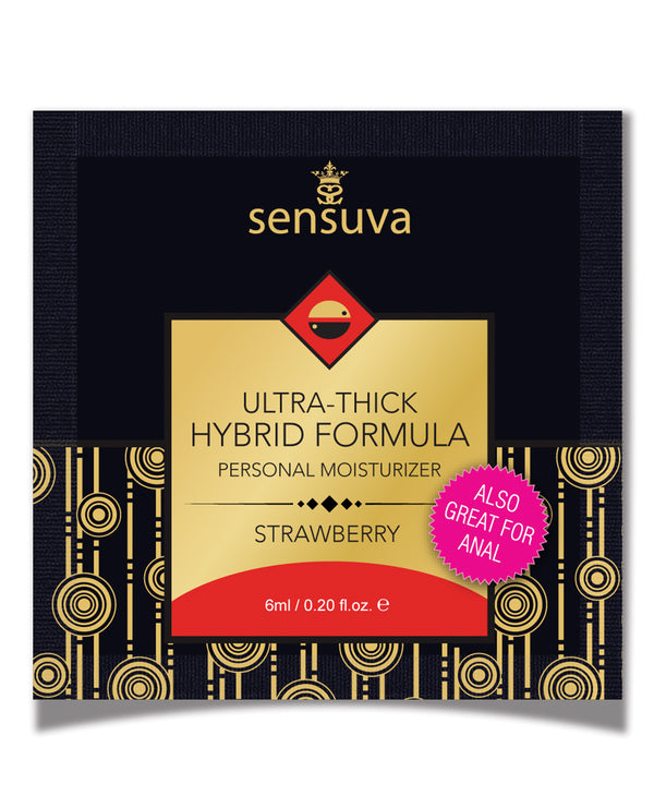 Sensuva Sensuva Ultra Thick Hybrid Personal Moisturizer Single Use Packet - 6 ml Strawberry