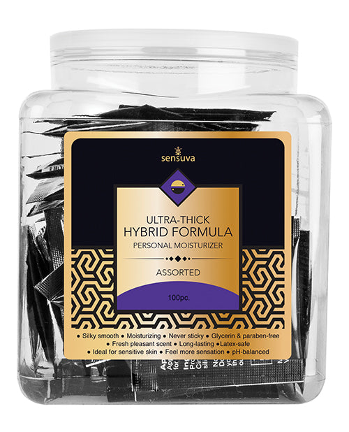 Sensuva Sensuva Ultra Thick Hybrid Personal Moisturizer - Asst. Tub of 100