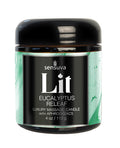 Not Regular Toys Sensuva Lit Eucalyptus & Tea Leaf Releaf Luxury Massage Candle - 4 oz