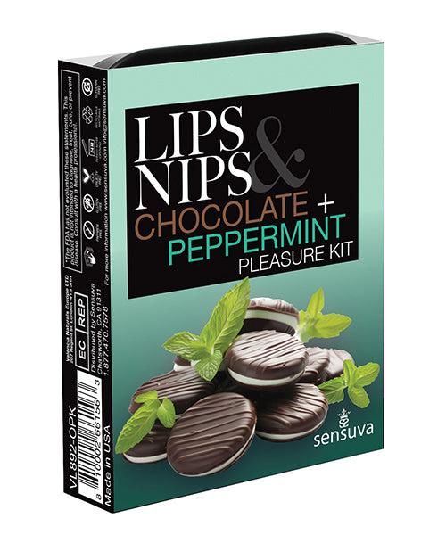 Sensuva Sensuva Lips & Nips Pleasure Kit - Chocolate Nip Zip + Chocolate Peppermint XBalm + 50 Ways to Kiss Guide