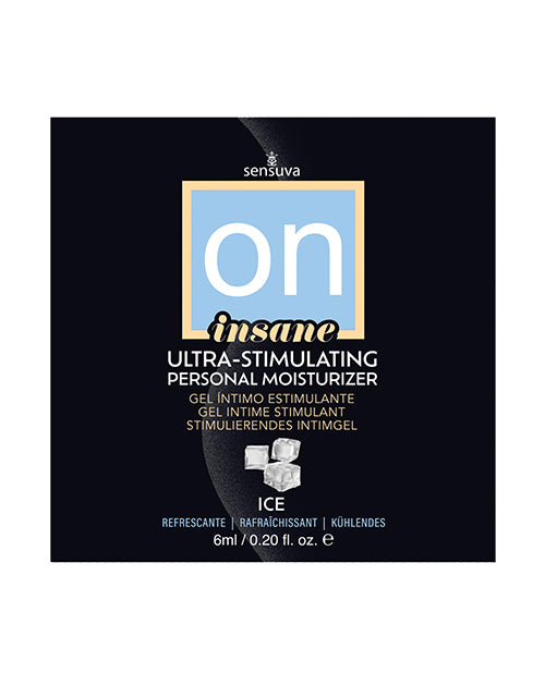 On ON Insane Ultra Ice Stimulating Personal Moisturizer - 6 ml Single Use Packet