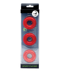 Sport Fucker Sport Fucker Chubby Cockring Pack of 3 - Red - Image 2