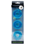 Sport Fucker Chubby Cockring Pack of 3 - Ice Blue (2)