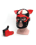 665 665 Bondage Pup Hood - O/S Black/Red - Image 4