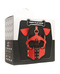 665 665 Bondage Pup Hood - O/S Black/Red - Image 5