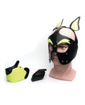 665 665 Playful Pup Hood - O/S Black/Yellow - Image 4