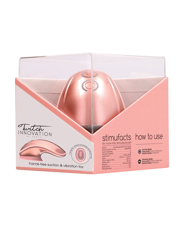 Twitch Shots Twitch Innovation Hands Free Clitoral Stimulator - Rose Gold