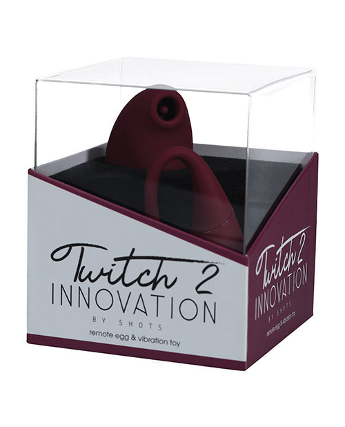 Twitch Shots Twitch 2 Vibrator w/Remote Control Vibrating Egg - Burgundy