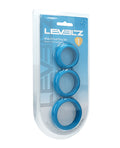 Not Regular Toys Shots Levelz Wide O Silicone Cock Ring Set of 3 - Teal