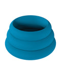 Not Regular Toys Shots Levelz Wide O Silicone Cock Ring Set of 3 - Teal - Image 2