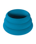 Not Regular Toys Shots Levelz Wide O Silicone Cock Ring Set of 3 (42 mm, 50 mm, 55 mm) - Teal - Image 2
