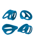 Not Regular Toys Shots Levelz Set of 4 Silicone Cock & Ball Rings - Teal - Image 2