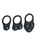 Not Regular Toys Shots Levelz Silicone Training Cock Ring Set of 3 - Black - Image 2