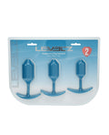 Not Regular Toys Shots Levelz Silicone Weighted Anal Plug Training Kit Set of 3 - Teal