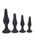 Not Regular Toys Shots Levelz Slim Silicone Anal Plug Kit of 4 - Black - Image 2