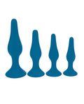 Not Regular Toys Shots Levelz Slim Silicone Anal Plug Kit of 4 - Teal - Image 2