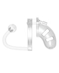 Man Cage Shots Man Cage Chastity 3.5" Cock Cage w/Plug Model 10 - Clear - Image 3