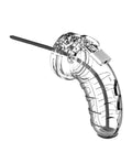 Man Cage Shots Man Cage 4.5" w/Silicone Urethral Sounding - Clear