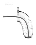 Man Cage Shots Man Cage 4.5" w/Silicone Urethral Sounding - Clear - Image 2