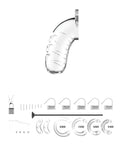 Man Cage Shots Man Cage 4.5" w/Silicone Urethral Sounding - Clear - Image 3