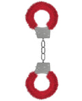 Ouch Shots Ouch Beginner's Handcuffs Furry - Red - Image 2