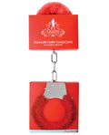 Ouch Shots Ouch Furry Pleasure Handcuffs - Red