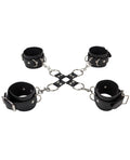 Ouch Shots Ouch Leather Hand & Leg Cuffs - Black - Image 2