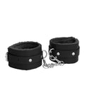 Ouch Shots Ouch Plush Leather Ankle Cuffs - Black - Image 2