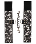 Ouch Shots Ouch Love Street Art Fashion Printed Hand Cuffs - Black - Image 3