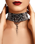 Ouch Shots Ouch Love Street Art Fashion Printed Collar w/Leash - Black - Image 2
