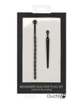 Ouch Shots Ouch Urethral Sounding Beginner's Silicone Plug Set - Black