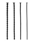 Ouch Shots Ouch Advanced Urethral Sounding Silicone Spiral Plug Set - Black - Image 3
