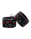 Ouch Shots Ouch Old School Tattoo Style Printed Hand Cuffs- Black - Image 3