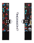 Ouch Shots Ouch Old School Tattoo Style Printed Hand Cuffs- Black - Image 4
