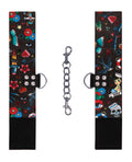 Ouch Shots Ouch Old School Tattoo Style Printed Ankle Cuffs- Black - Image 4