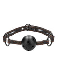 Ouch Shots Ouch Breathable Ball Gag w/Denim Straps - Black - Image 3